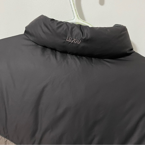 Eddie Bauer 700 Fill Goose Down Puffer Vest Taupe Brown / Black size Large Tall - Picture 5 of 12